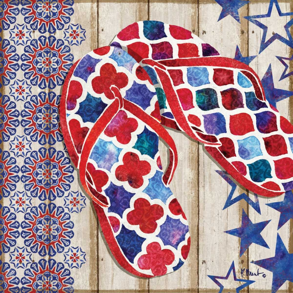 Patriotic Sarasota Sandals I art print by Paul Brent for $57.95 CAD