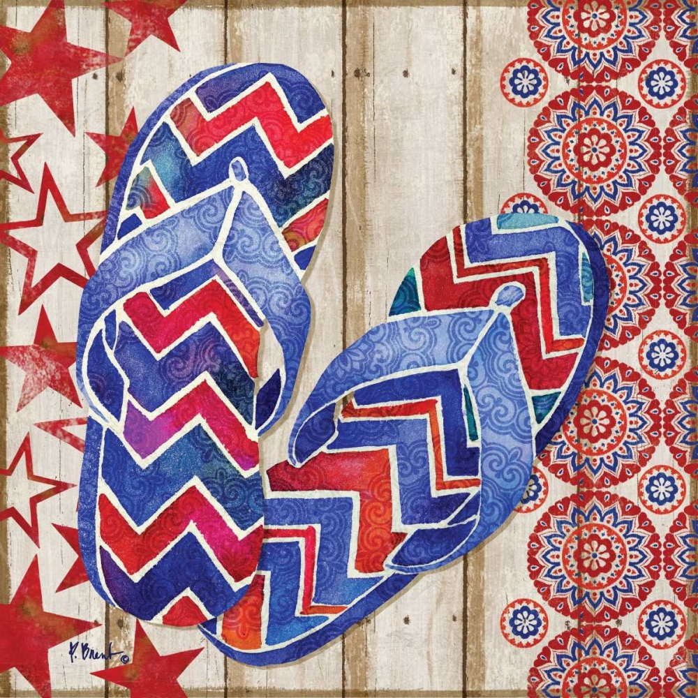 Patriotic Sarasota Sandals II art print by Paul Brent for $57.95 CAD