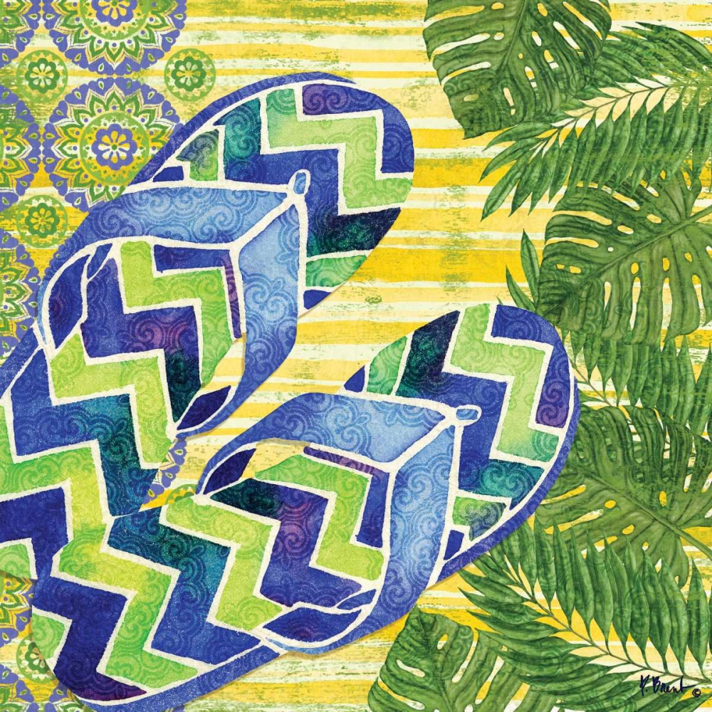 Blue Sarasota Sandals I art print by Paul Brent for $57.95 CAD