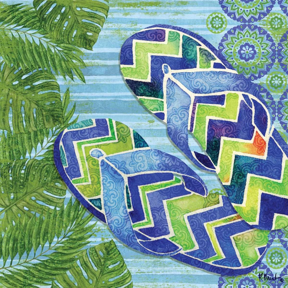 Blue Sarasota Sandals II art print by Paul Brent for $57.95 CAD