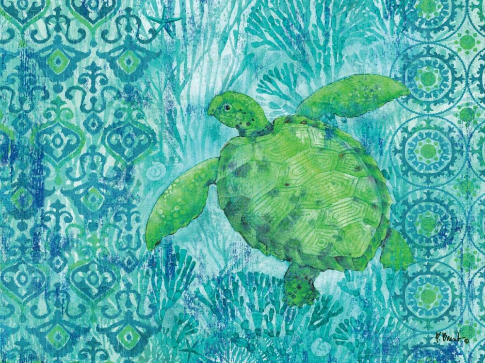 Turtle Batik art print by Paul Brent for $57.95 CAD