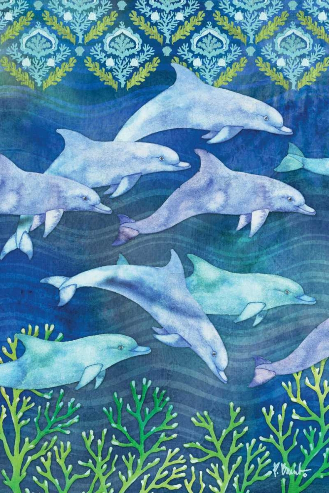 Dolphin Escape II art print by Paul Brent for $57.95 CAD