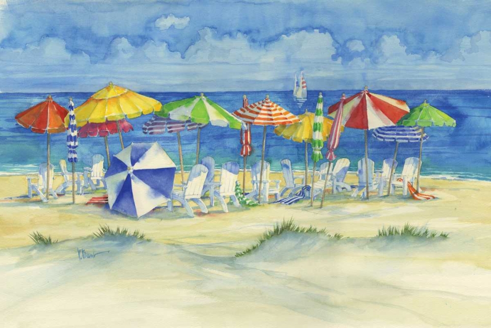 Watercolor Beach art print by Paul Brent for $57.95 CAD