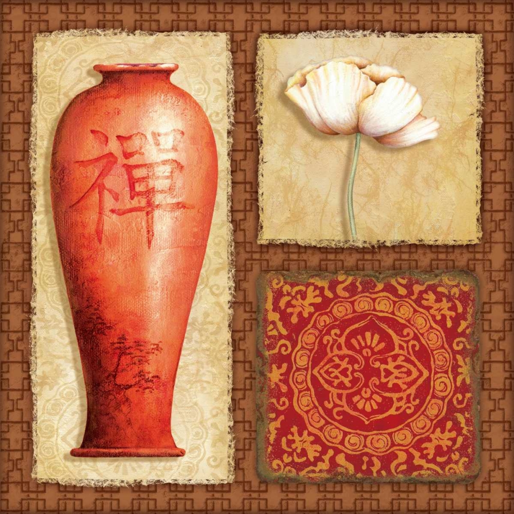 Oriental Collage IV art print by Delphine Corbin for $57.95 CAD