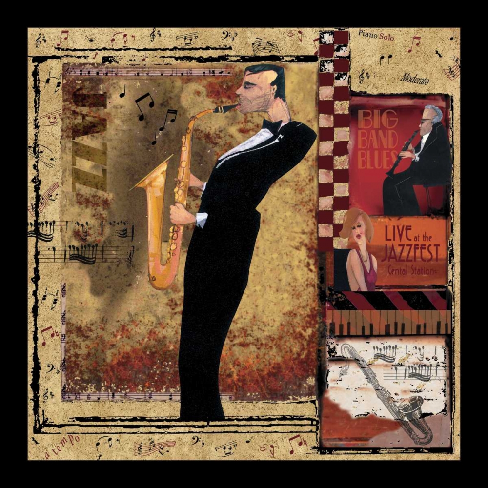Jazz Sax art print by CW Designs Inc. for $57.95 CAD