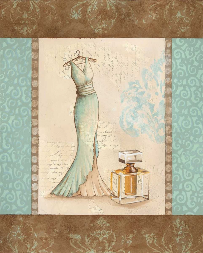 Aqua Fashion I art print by Sophie Devereux for $57.95 CAD