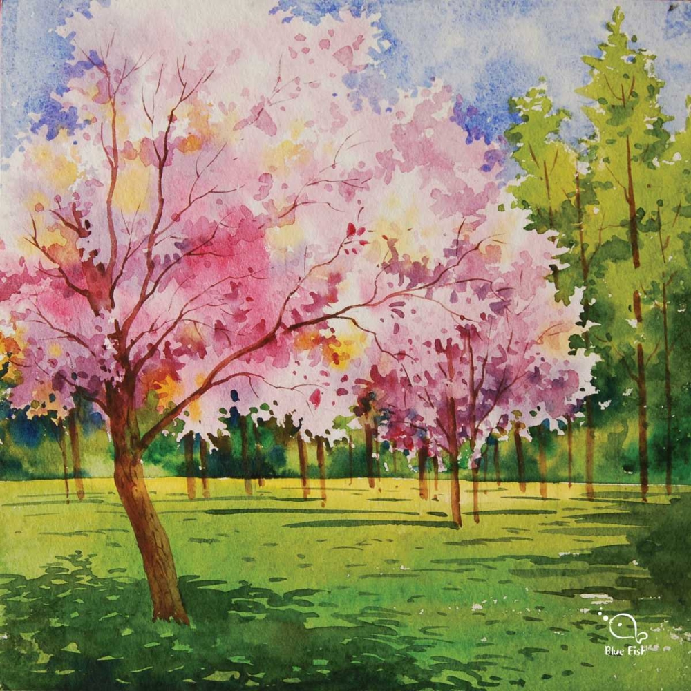 Cherry Blooms I art print by Blue Fish for $57.95 CAD