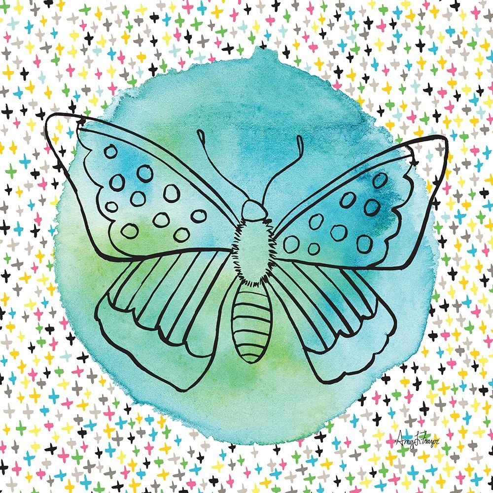 Butterflies Blue art print by Amy Frazer for $57.95 CAD
