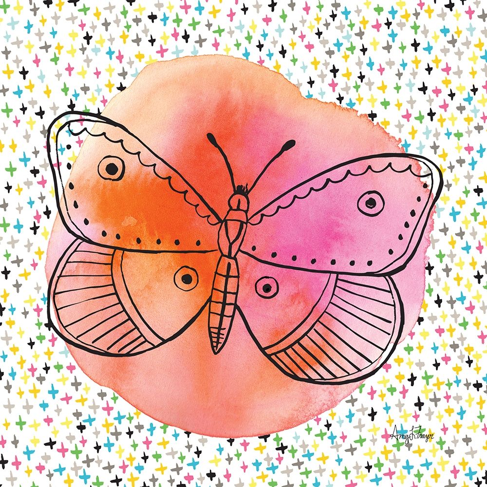Butterflies Pink art print by Amy Frazer for $57.95 CAD
