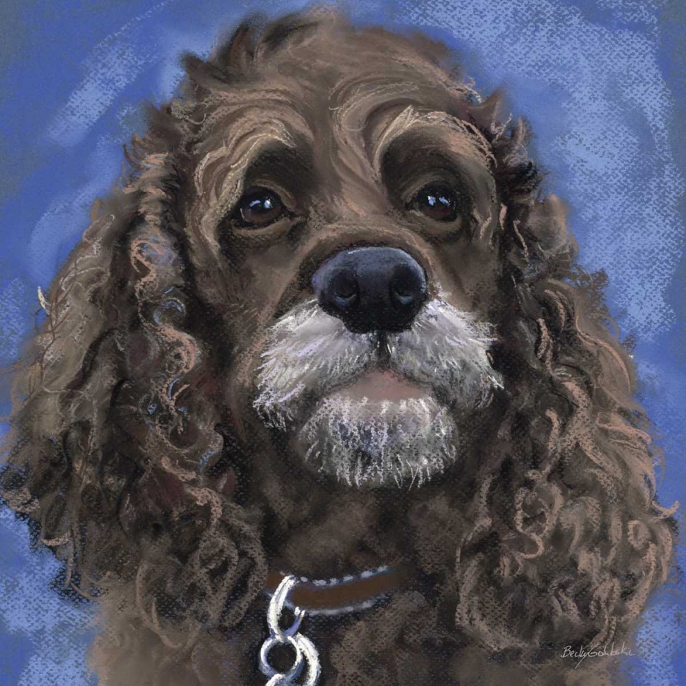 Black Cocker Spaniel art print by Becky Golubski for $57.95 CAD