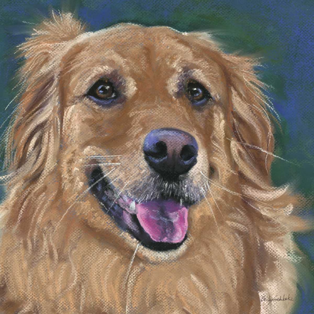 Golden Retreiver art print by Becky Golubski for $57.95 CAD