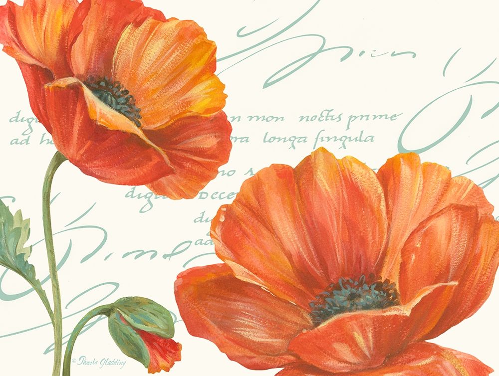 Orange Poppies I art print by Pamela Gladding for $57.95 CAD