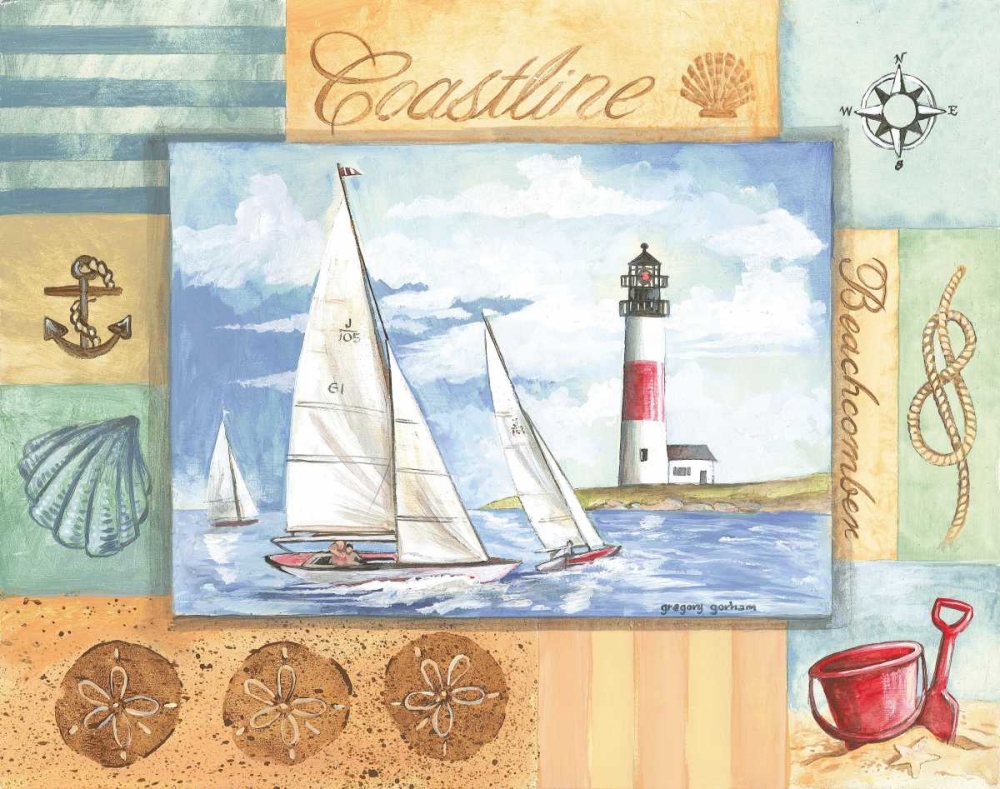 Summer Beach I art print by Gregory Gorham for $57.95 CAD