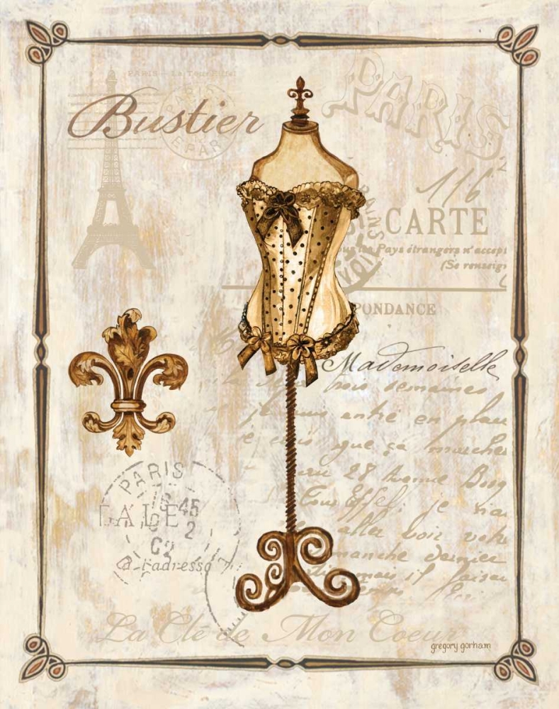 Paris Bustier art print by Gregory Gorham for $57.95 CAD
