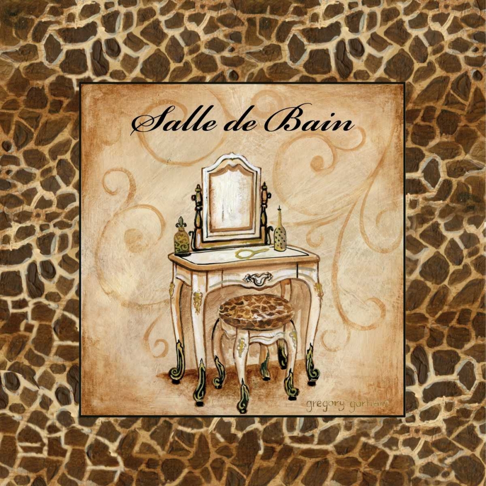 Giraffe Salle de Bain art print by Gregory Gorham for $57.95 CAD