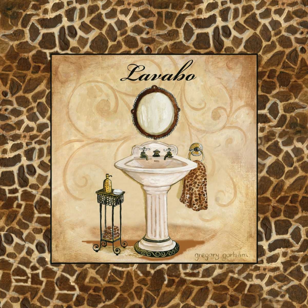Giraffe Lavabo art print by Gregory Gorham for $57.95 CAD