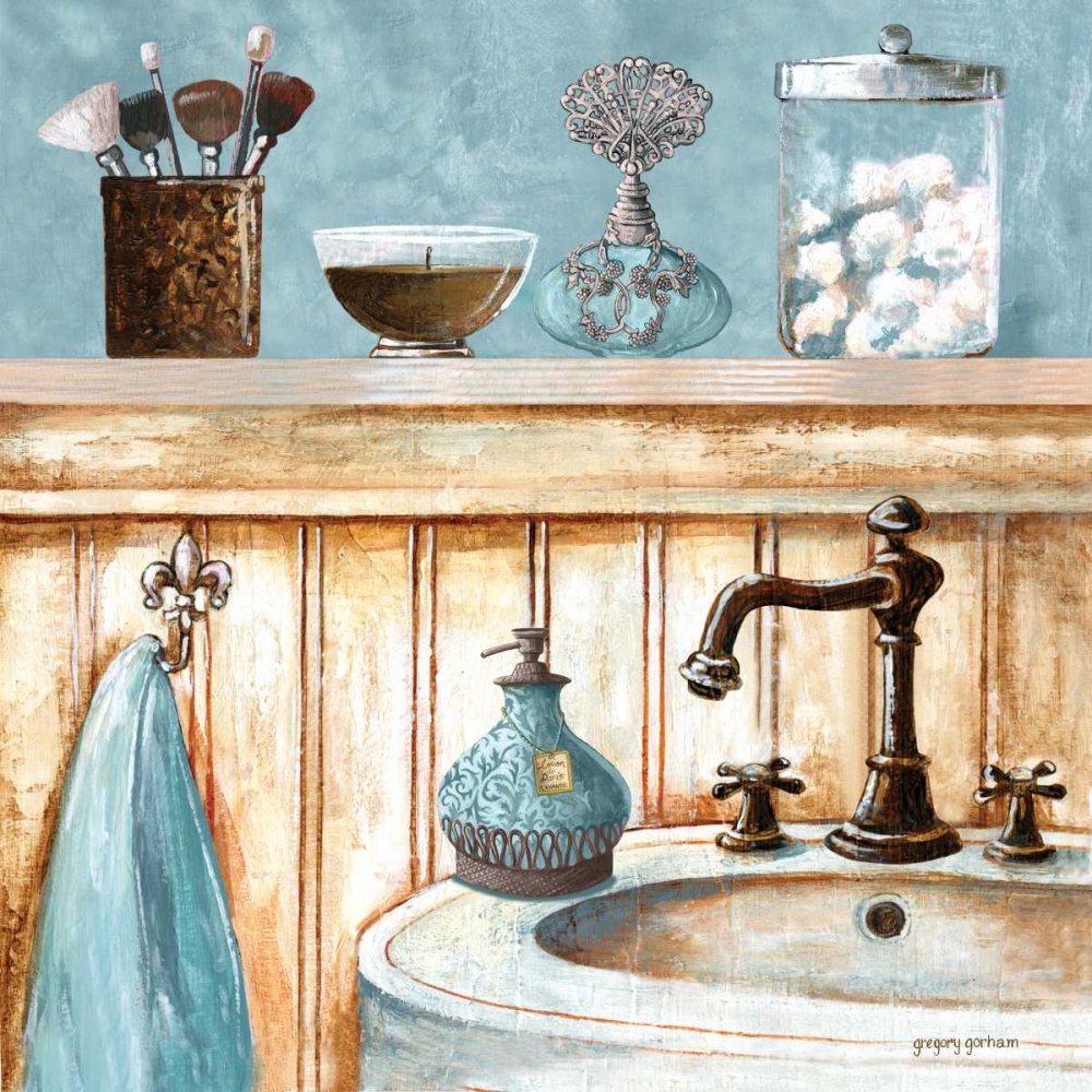 Blue Bath I art print by Gregory Gorham for $57.95 CAD