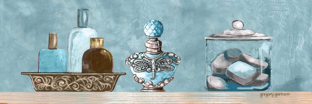 Blue Bath Panel II art print by Gregory Gorham for $57.95 CAD