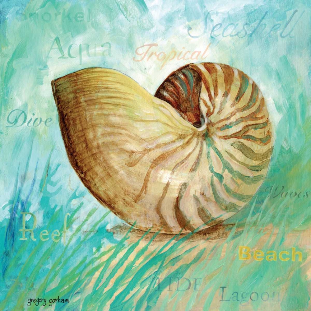 Marine Life Motif IV art print by Gregory Gorham for $57.95 CAD