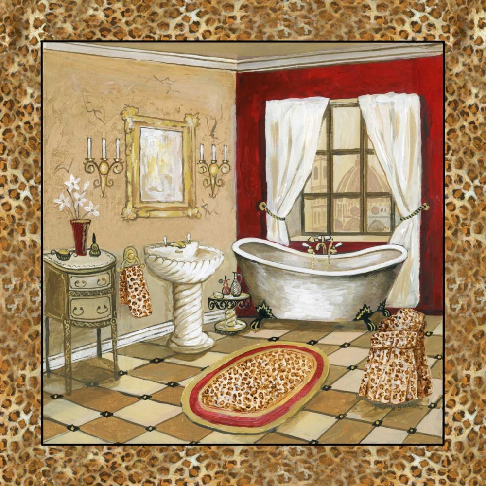Leopard Florentine Bath II art print by Gregory Gorham for $57.95 CAD