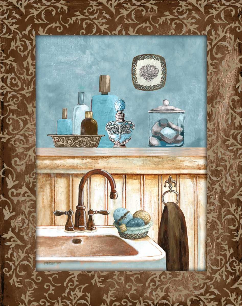 Blue Bath IV art print by Gregory Gorham for $57.95 CAD
