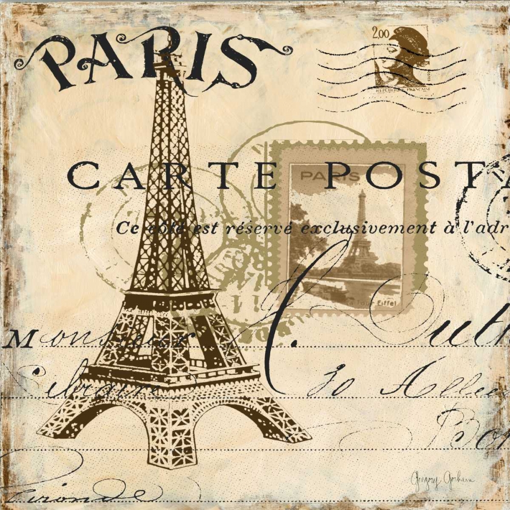 Paris Collage Sq I art print by Gregory Gorham for $57.95 CAD