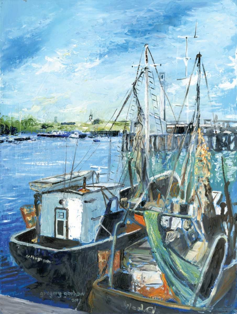 Vintage Provincetown Harbor art print by Gregory Gorham for $57.95 CAD