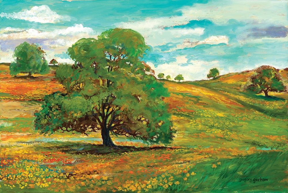 Wild Poppy Landscape I art print by Gregory Gorham for $57.95 CAD
