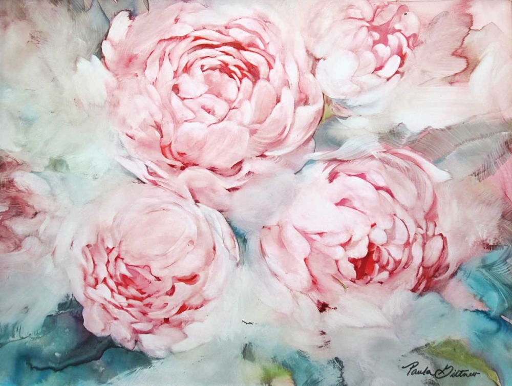 Pink Peonies II art print by Paula Giltner for $57.95 CAD