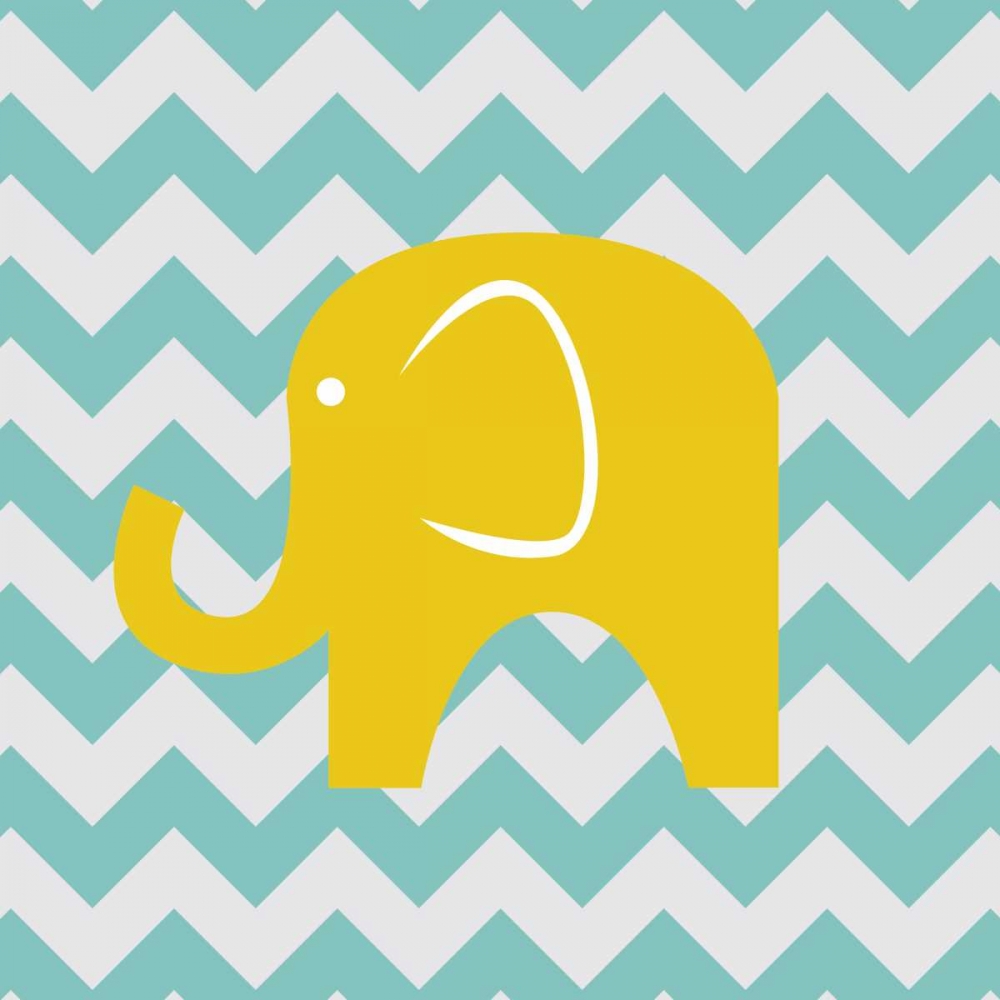 Chevron Elephant art print by N Harbick for $57.95 CAD