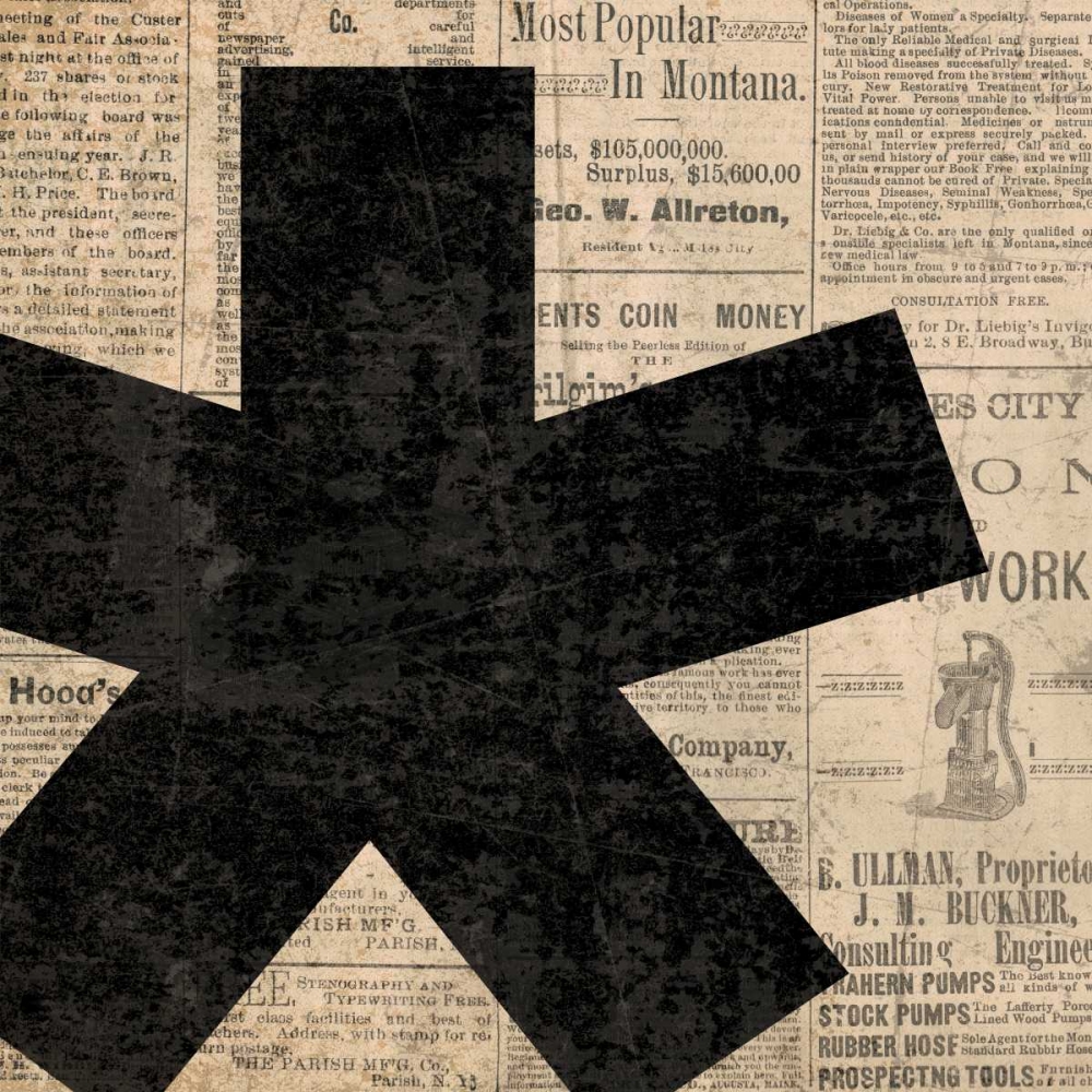 Asterisk art print by N Harbick for $57.95 CAD