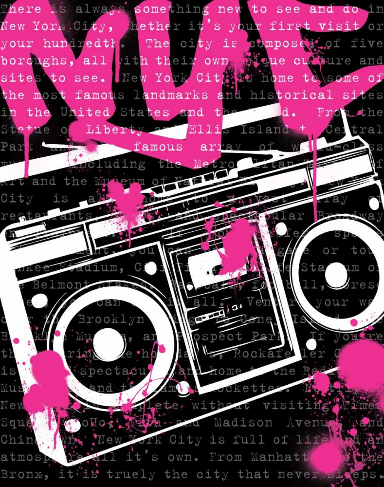 NYC Boom Box art print by N Harbick for $57.95 CAD