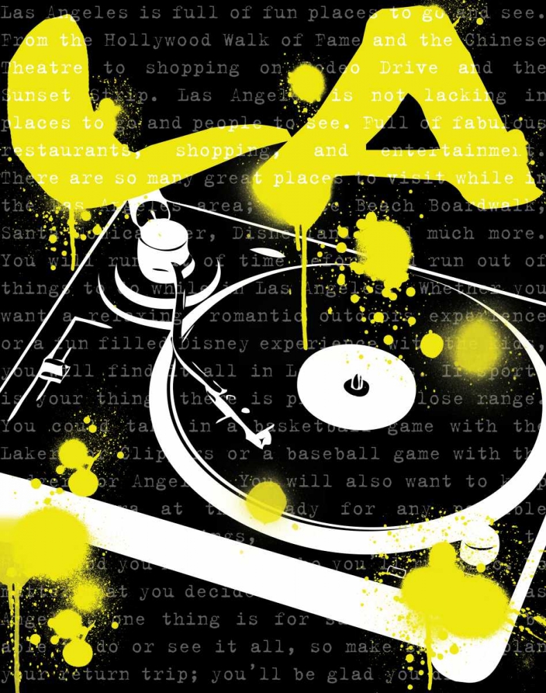 LA Turn Table art print by N Harbick for $57.95 CAD
