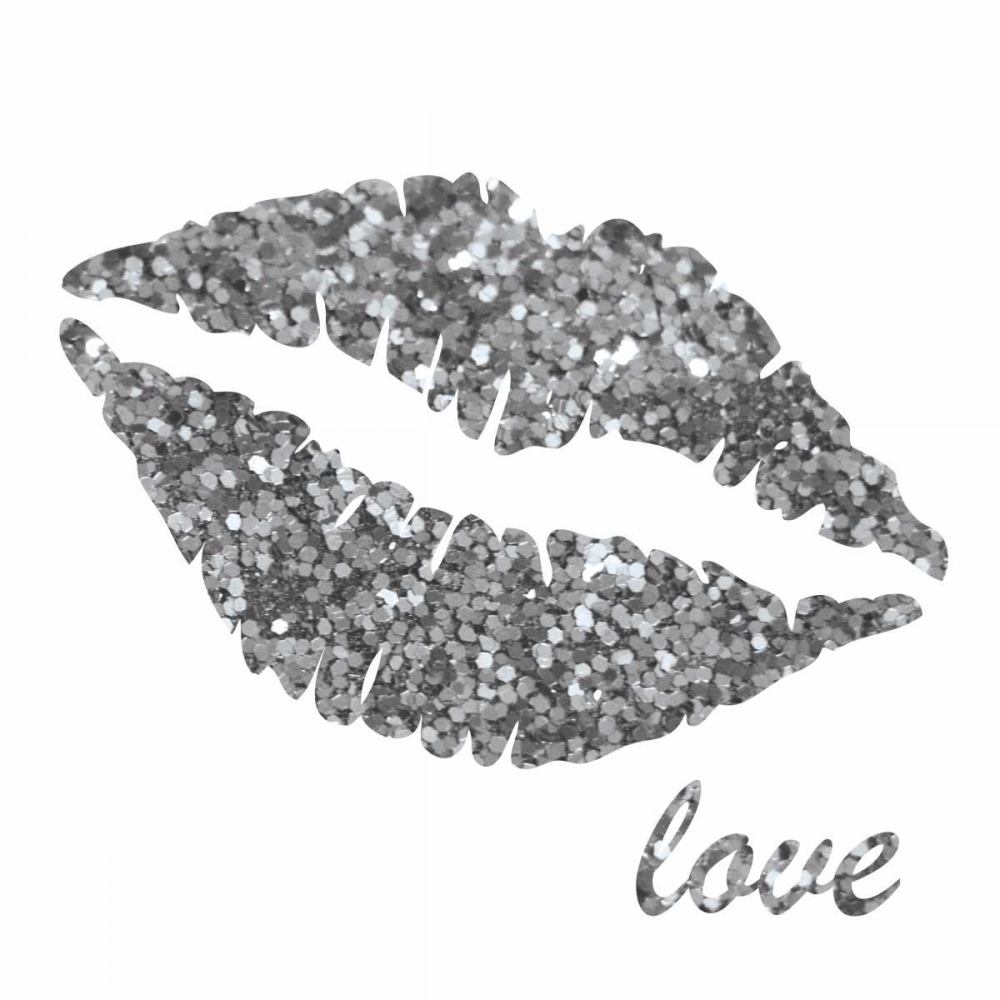 Glitter Lips Sq II art print by N Harbick for $57.95 CAD