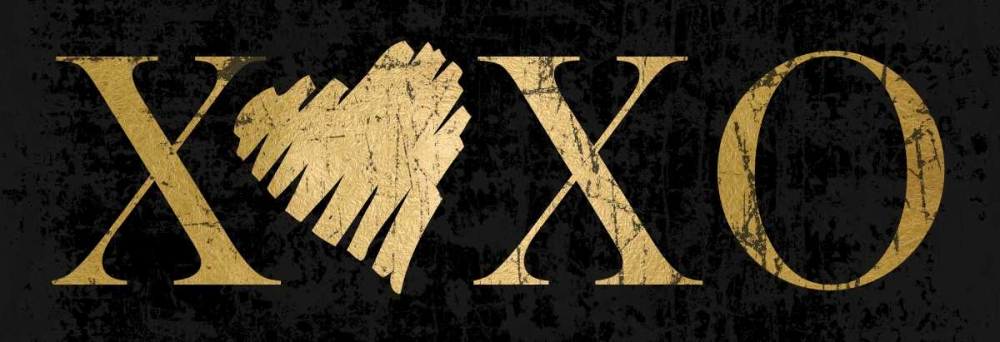 Gold XOXO art print by N Harbick for $57.95 CAD