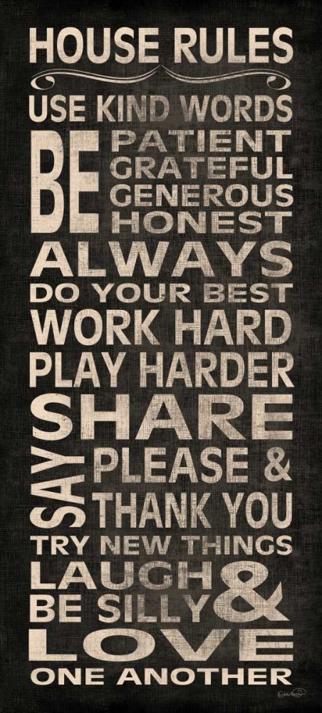 House Rules art print by N Harbick for $57.95 CAD