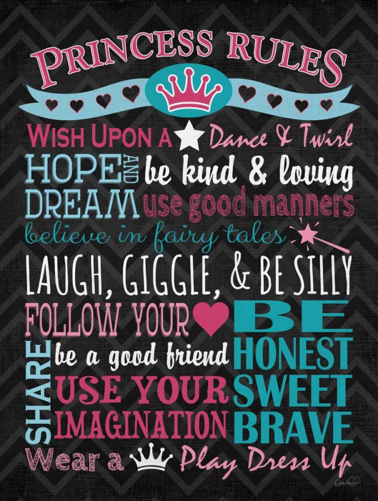 Princess Rules art print by N Harbick for $57.95 CAD