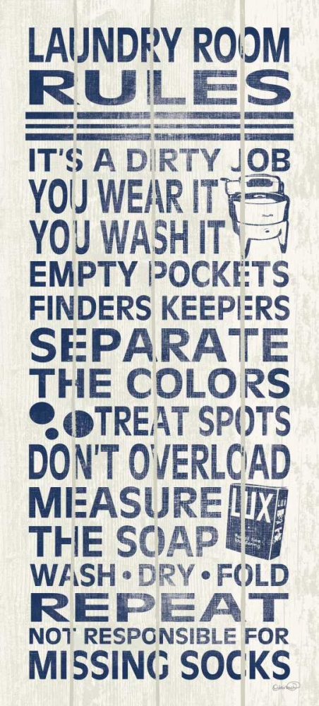 Laundry Room Rules art print by N Harbick for $57.95 CAD