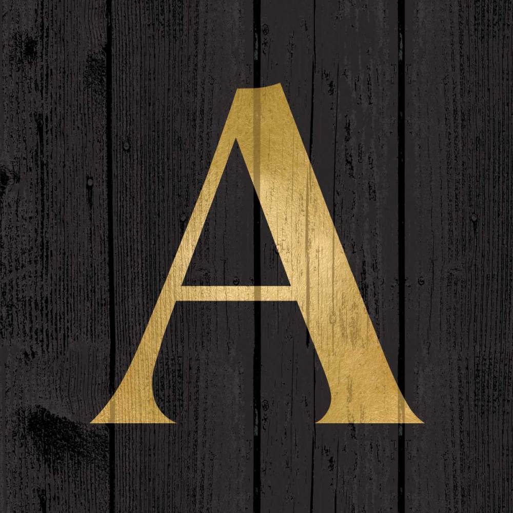 Gold Alphabet A art print by N Harbick for $57.95 CAD
