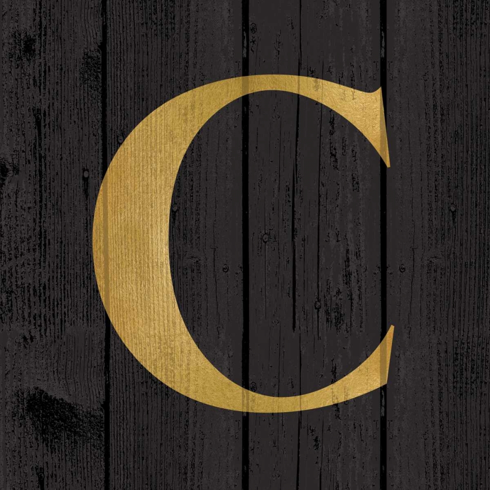 Gold Alphabet C art print by N Harbick for $57.95 CAD