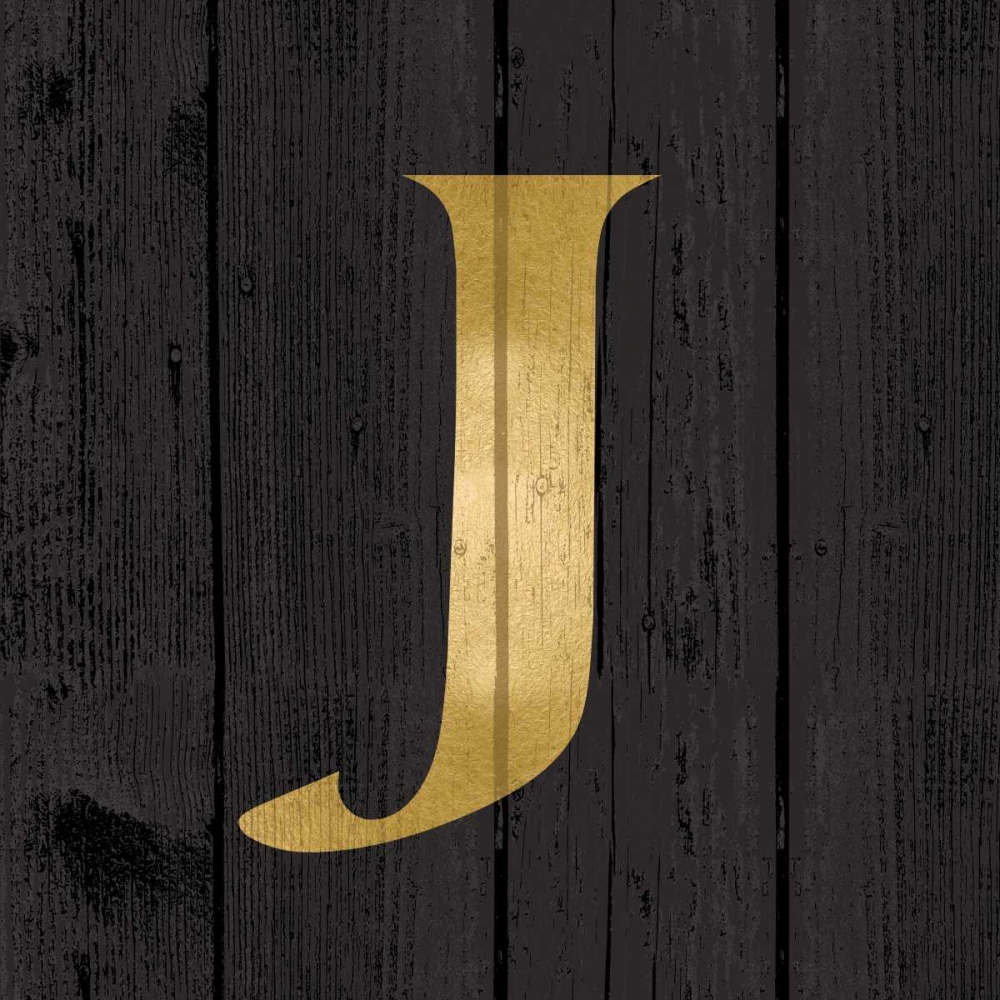 Gold Alphabet J art print by N Harbick for $57.95 CAD