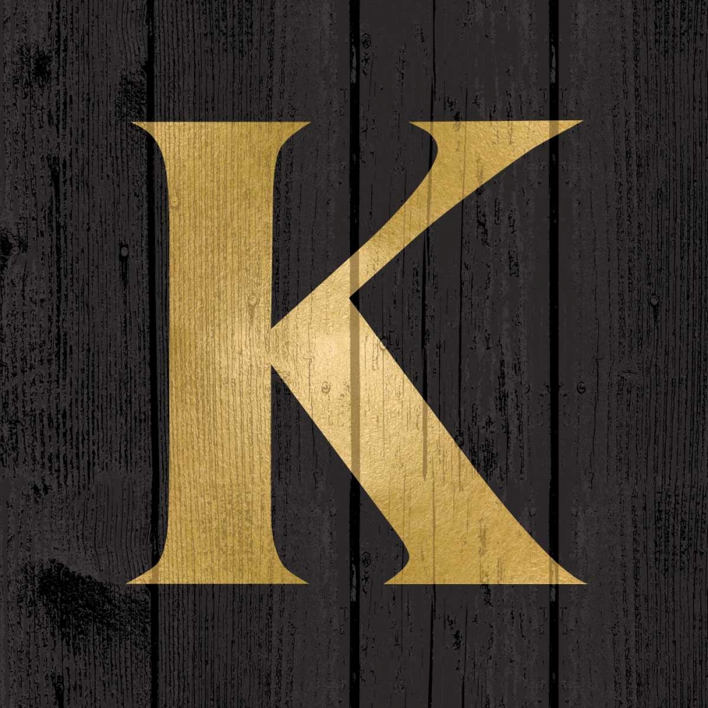 Gold Alphabet K art print by N Harbick for $57.95 CAD