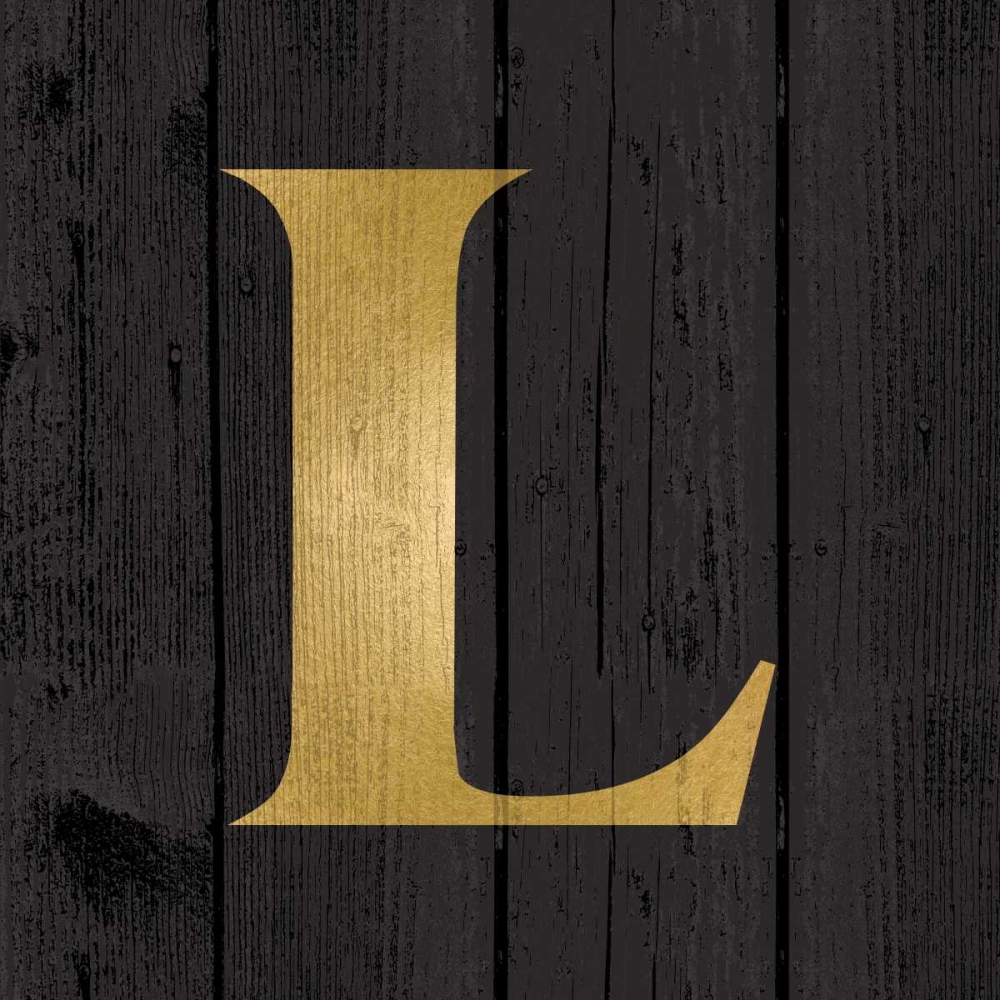 Gold Alphabet L art print by N Harbick for $57.95 CAD
