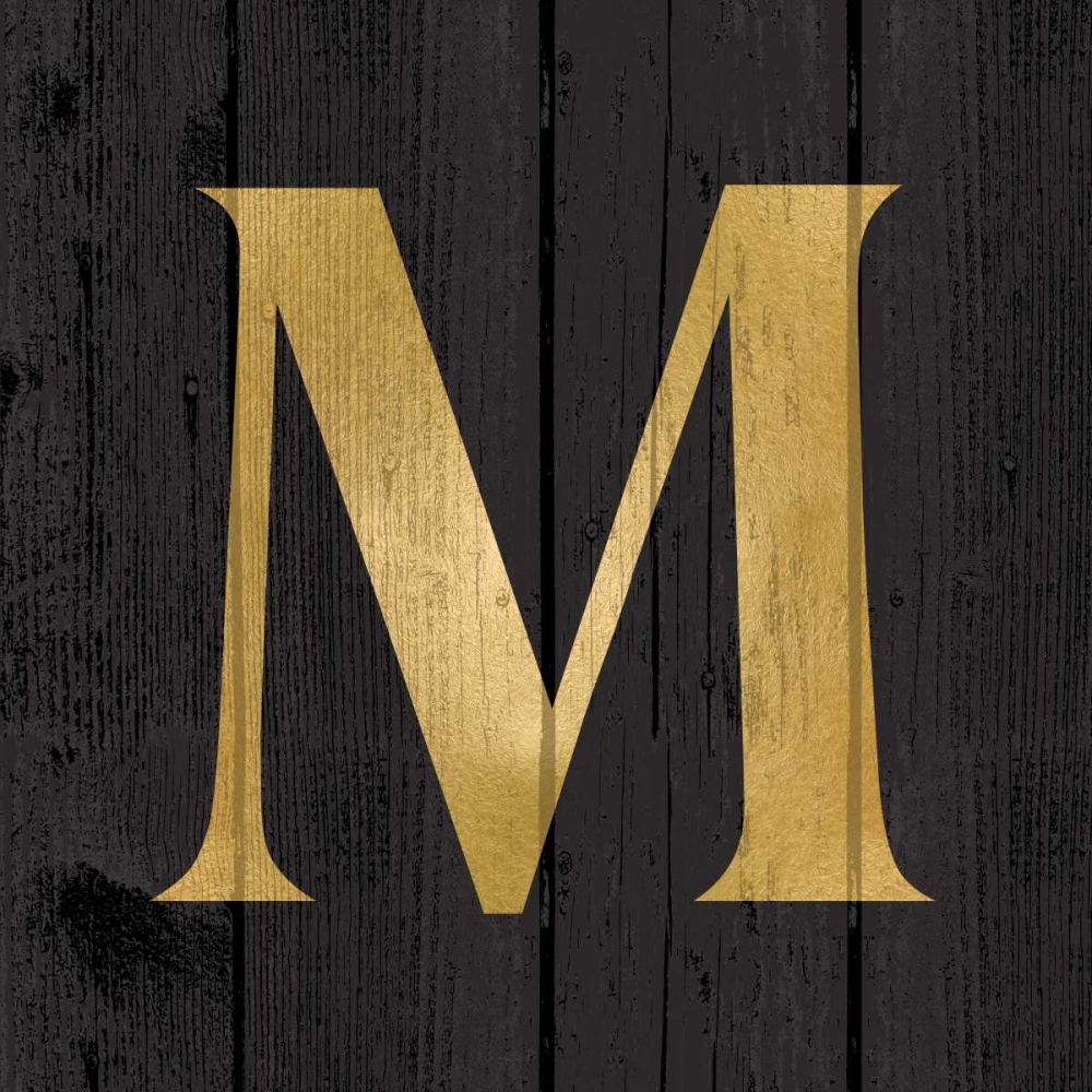 Gold Alphabet M art print by N Harbick for $57.95 CAD