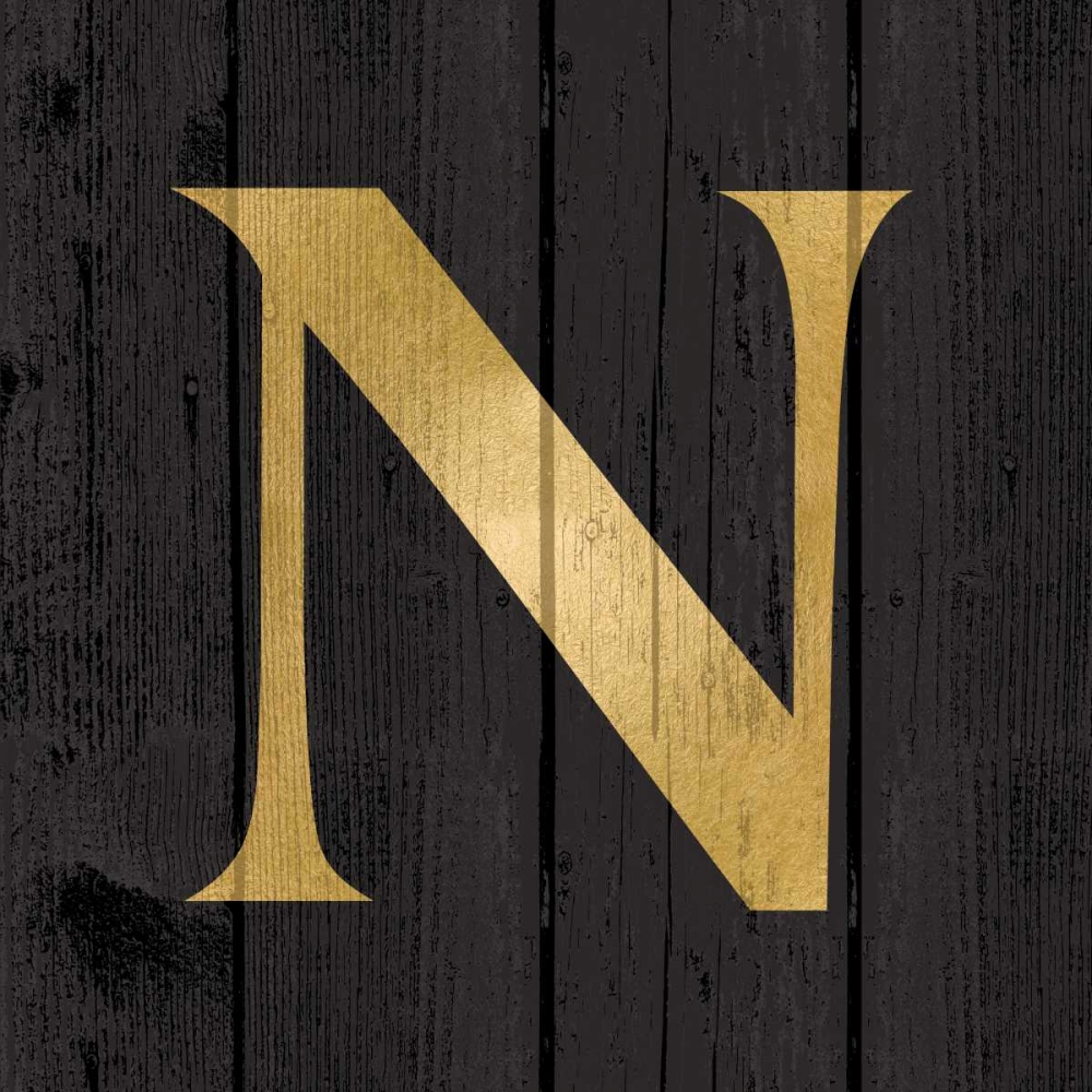 Gold Alphabet N art print by N Harbick for $57.95 CAD