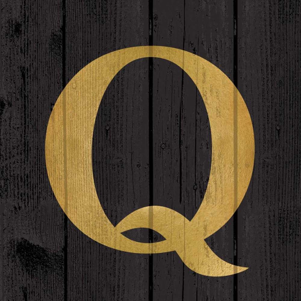 Gold Alphabet Q art print by N Harbick for $57.95 CAD