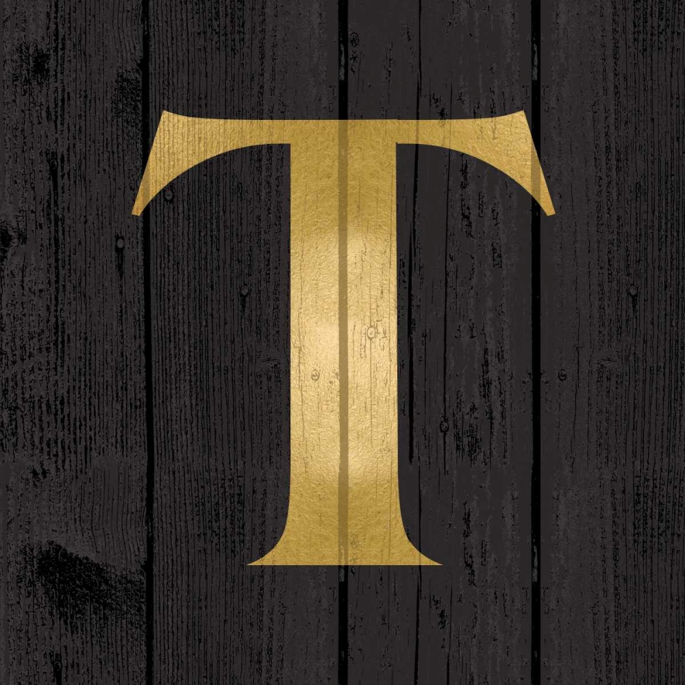 Gold Alphabet T art print by N Harbick for $57.95 CAD
