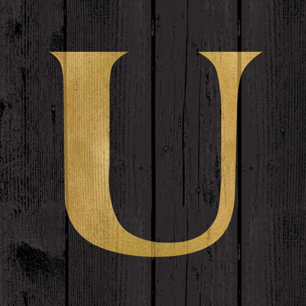 Gold Alphabet U art print by N Harbick for $57.95 CAD