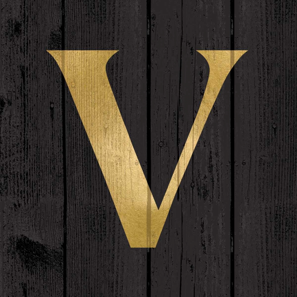 Gold Alphabet V art print by N Harbick for $57.95 CAD