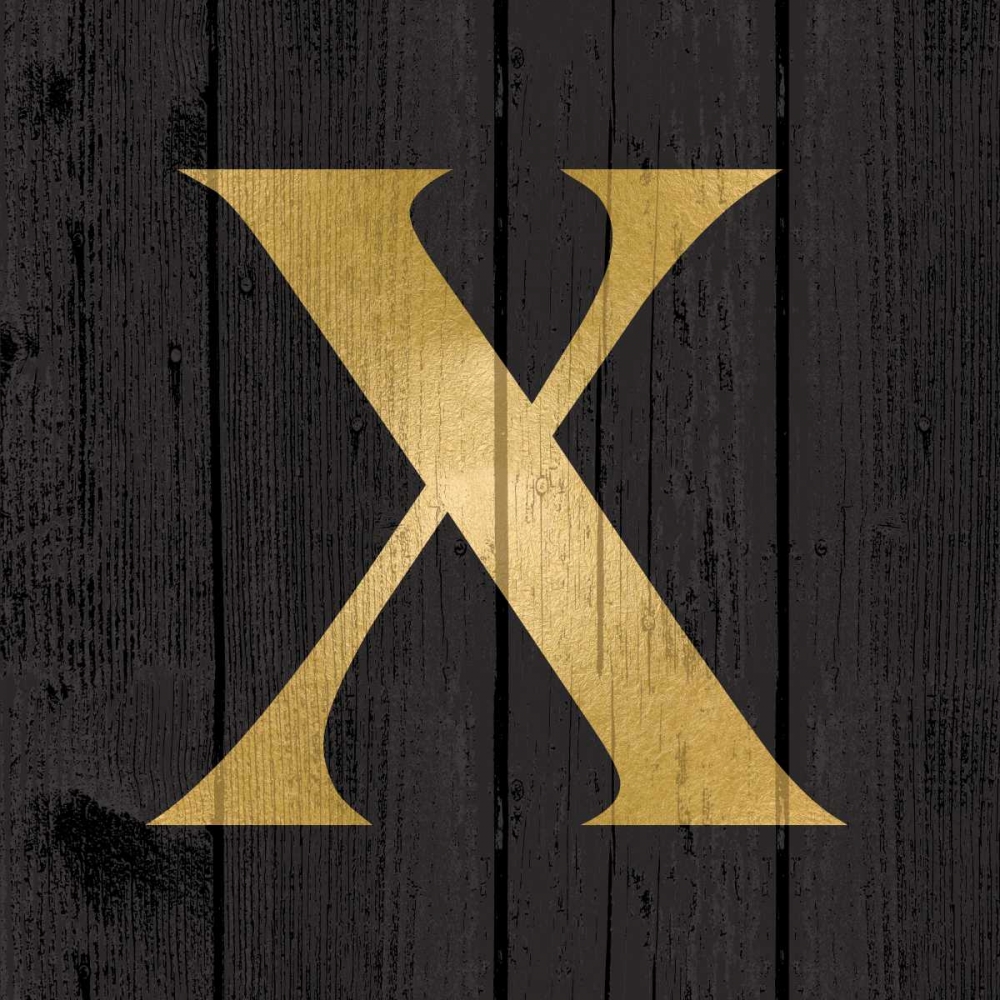 Gold Alphabet X art print by N Harbick for $57.95 CAD